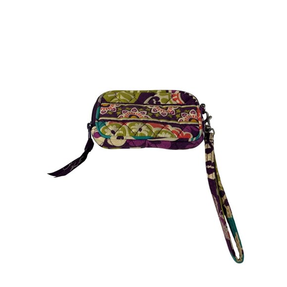 Vera Bradley Plum Crazy Wristlet Coin Purse 5.25 in X 3.5 in X 0.75 in - Picture 1 of 4